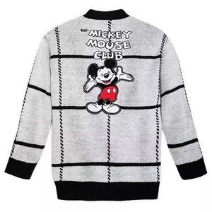 NEW Disney Mickey Mouse Cardigan Mouseketeers Grayscale Sweater - Medium
